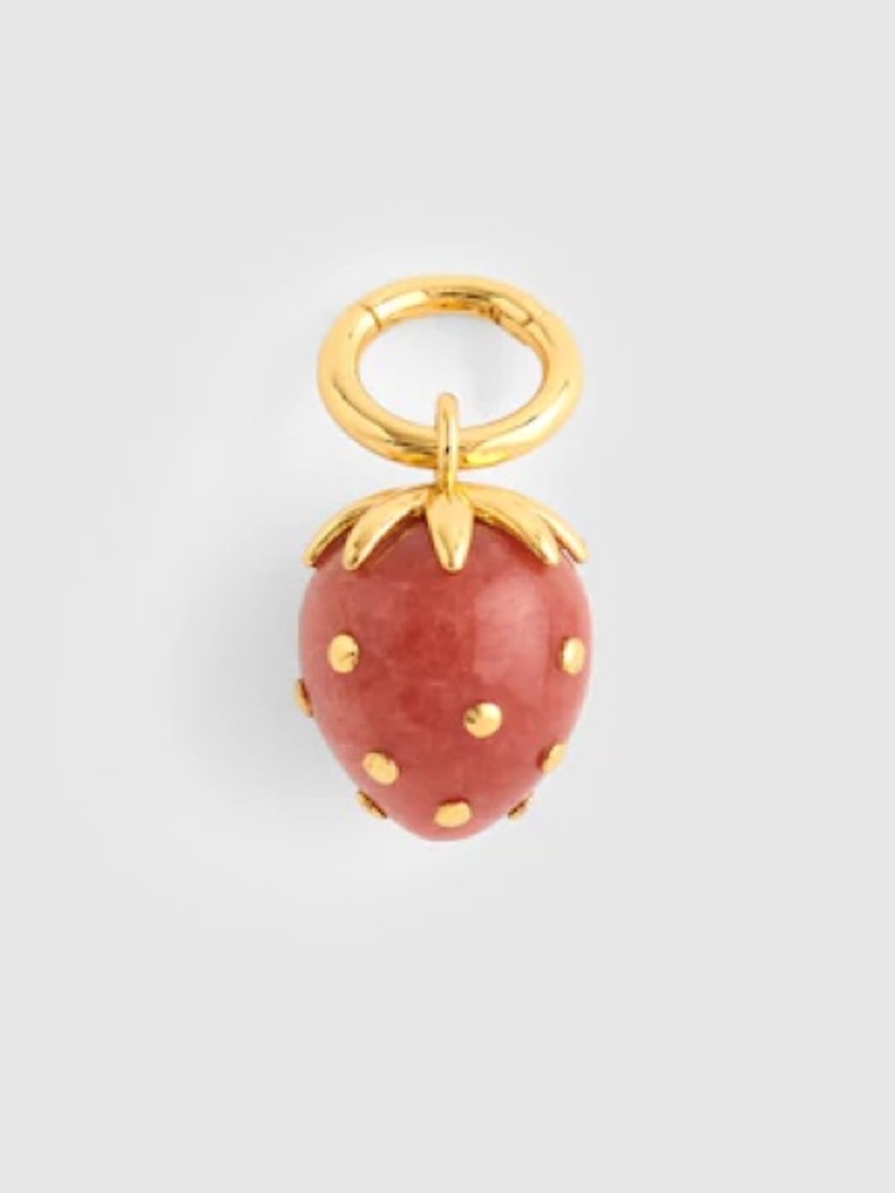MADEWELL Semiprecious Strawberry Charm Antique Gold